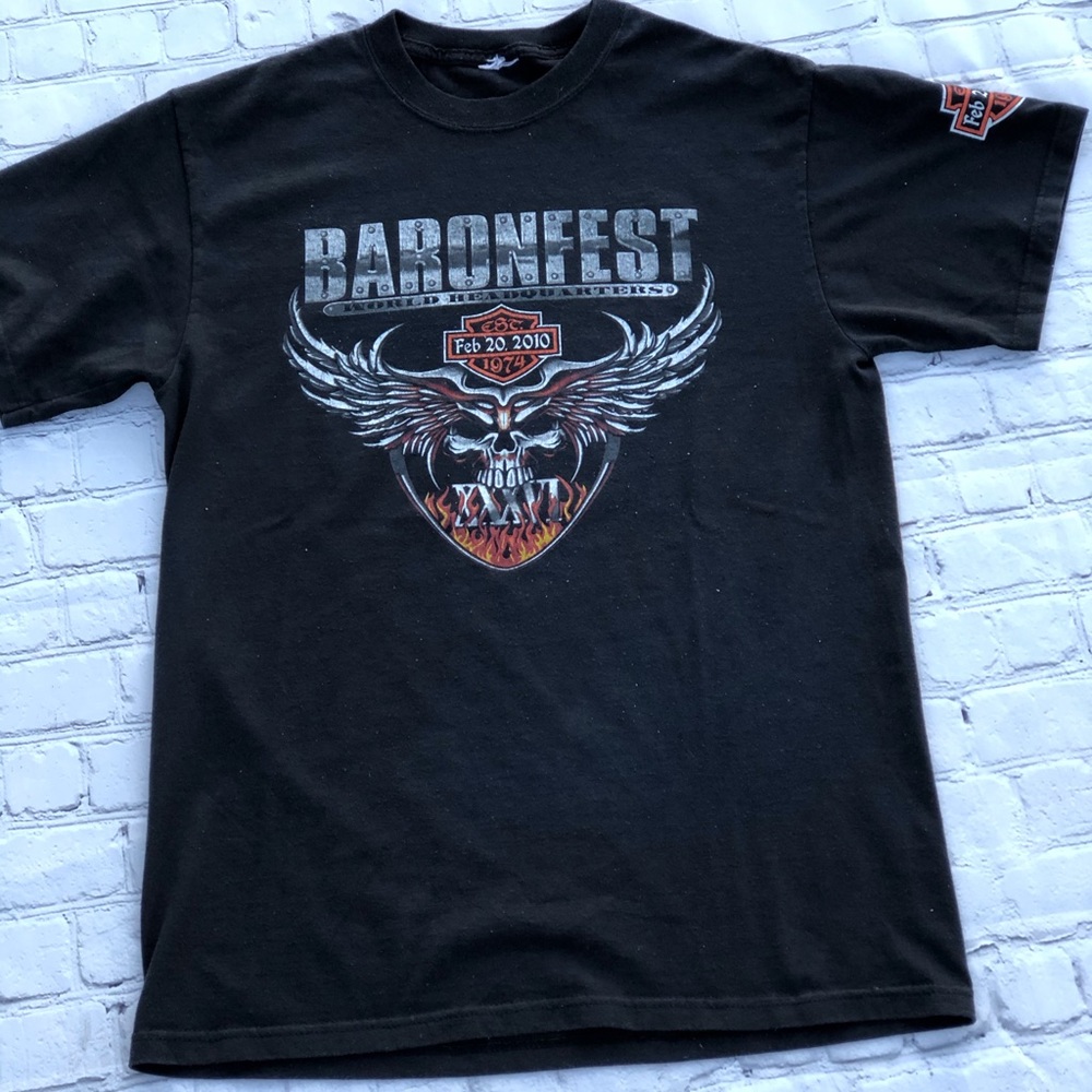 Black Baronfest World Headquarters Harley Shirt